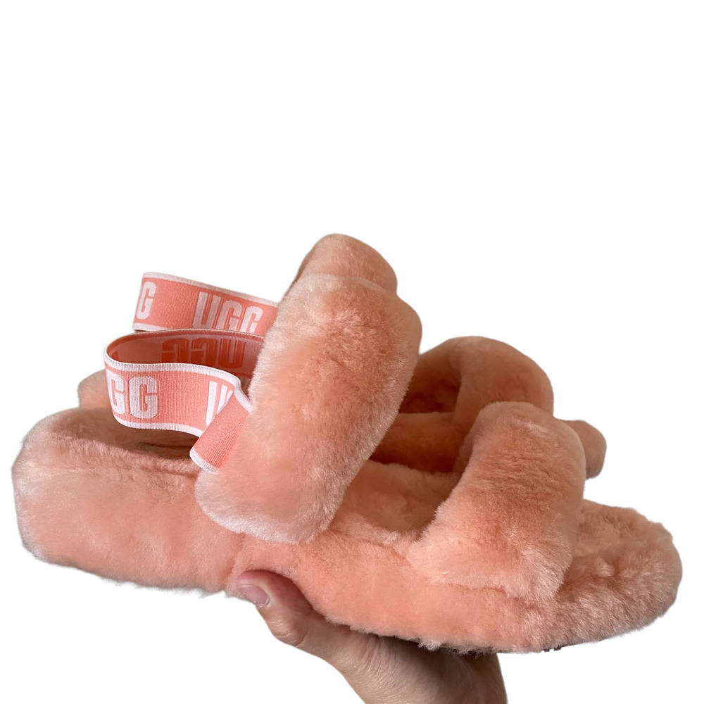 UGG Oh Yeah Fluffy Slipper in Beverly Pink sz 10